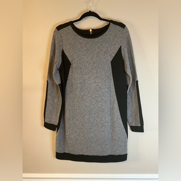 Piperlime Gray/Black mini sweater dress size Small - Picture 1 of 12